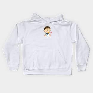 Messi cute doodle Kids Hoodie